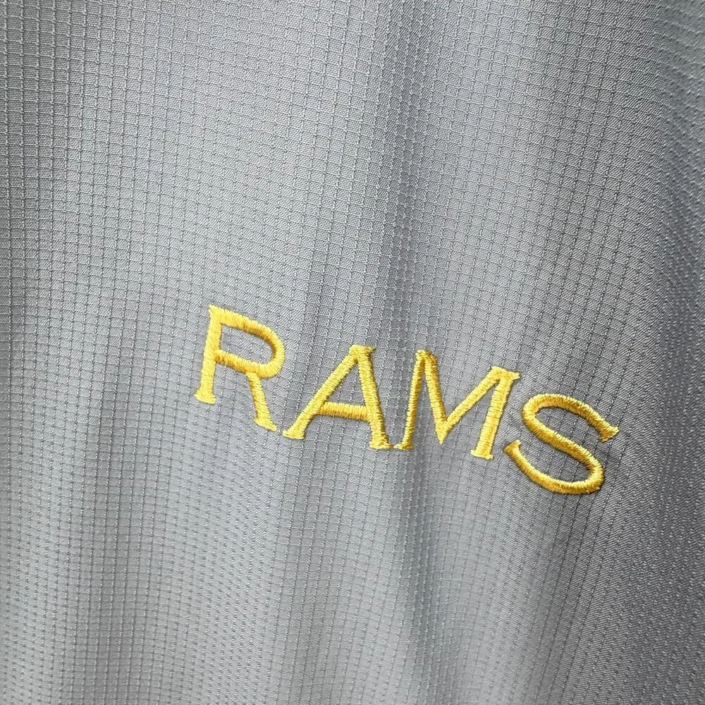 LA Rams Jacket Mens‎ Medium Gray Full Zip Climalite + Pockets NFL adidas